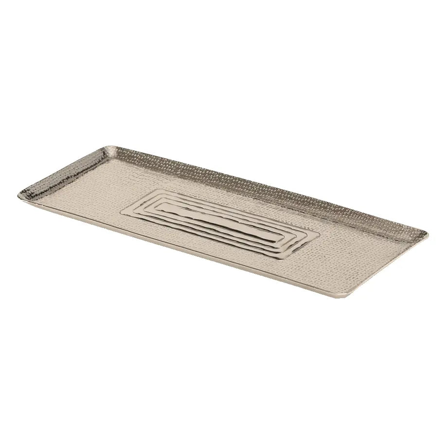 Tray decorative tray decorative bowl silver metal decorative candle tray small tray, 47 x 19 cm)