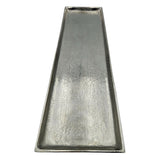 Tablett Deko Metall 44x13 cm silber Kerzentablett Dekotablett Dekoschale rechteckig