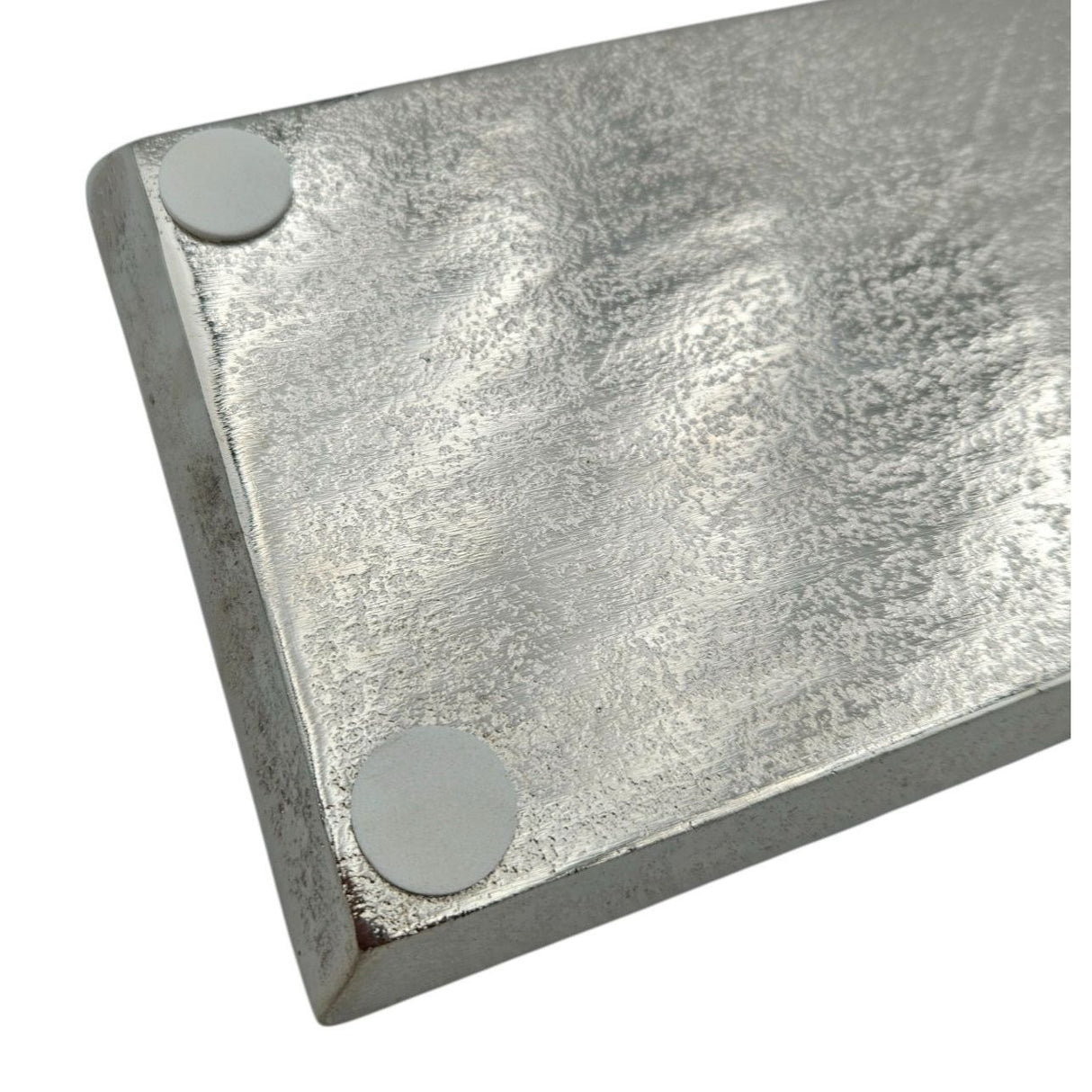 Tablett Deko Metall 44x13 cm silber Kerzentablett Dekotablett Dekoschale rechteckig