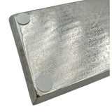 Tablett Deko Metall 44x13 cm silber Kerzentablett Dekotablett Dekoschale rechteckig