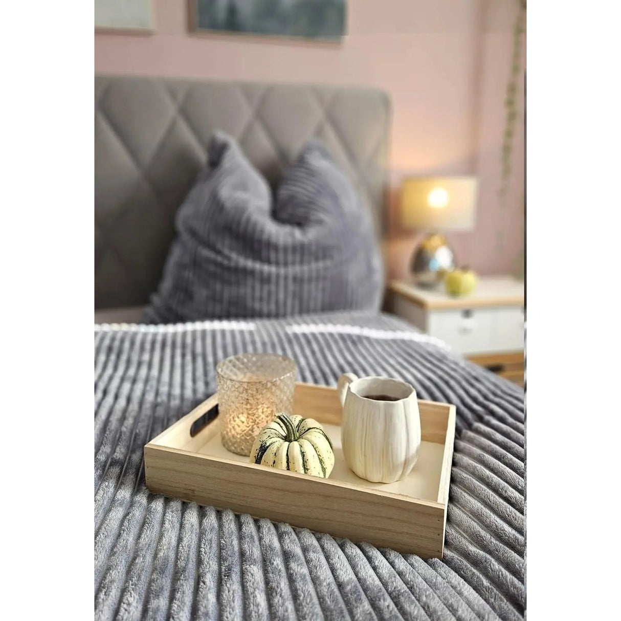Tray serving tray decorative tray natural wooden tray natural medium 34x24 cm