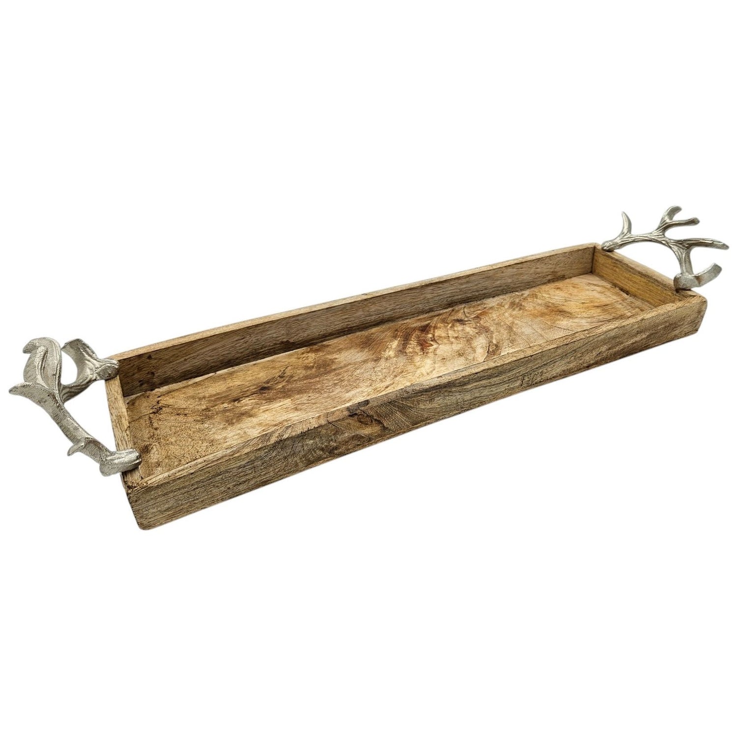 Tray mango wood long tray candle tray serving tray 68 cm wood