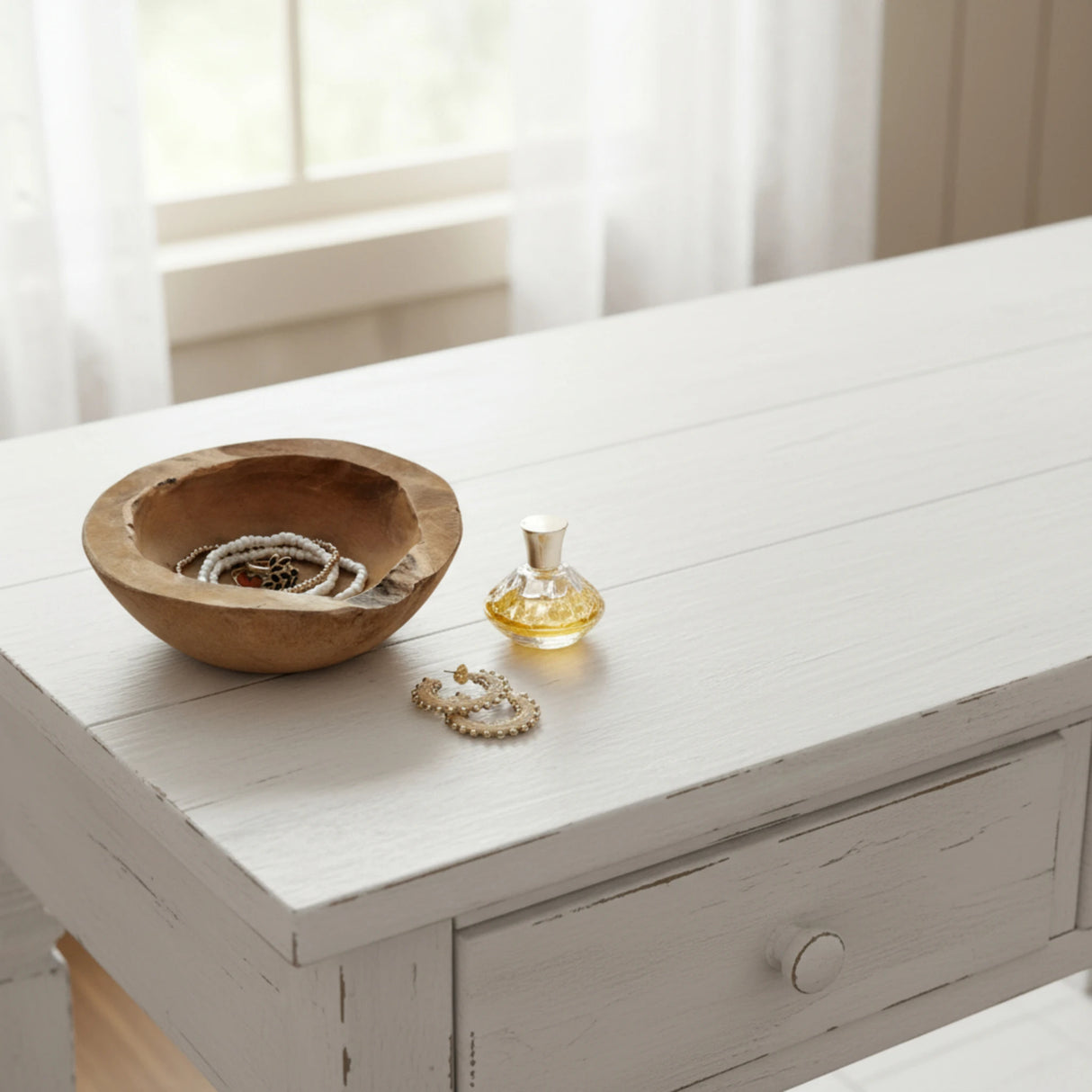 Dekoschale 2er Set Teakschale Aufbewahrung rund 15 cm Wurzelholz Massiv