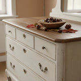 Dekoschale 2er Set Teakschale Aufbewahrung rund 15 cm Wurzelholz Massiv