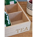 Tea box 9 compartments rainbow tea box wooden box TEA Box wood dark brown 24 x 24 cm