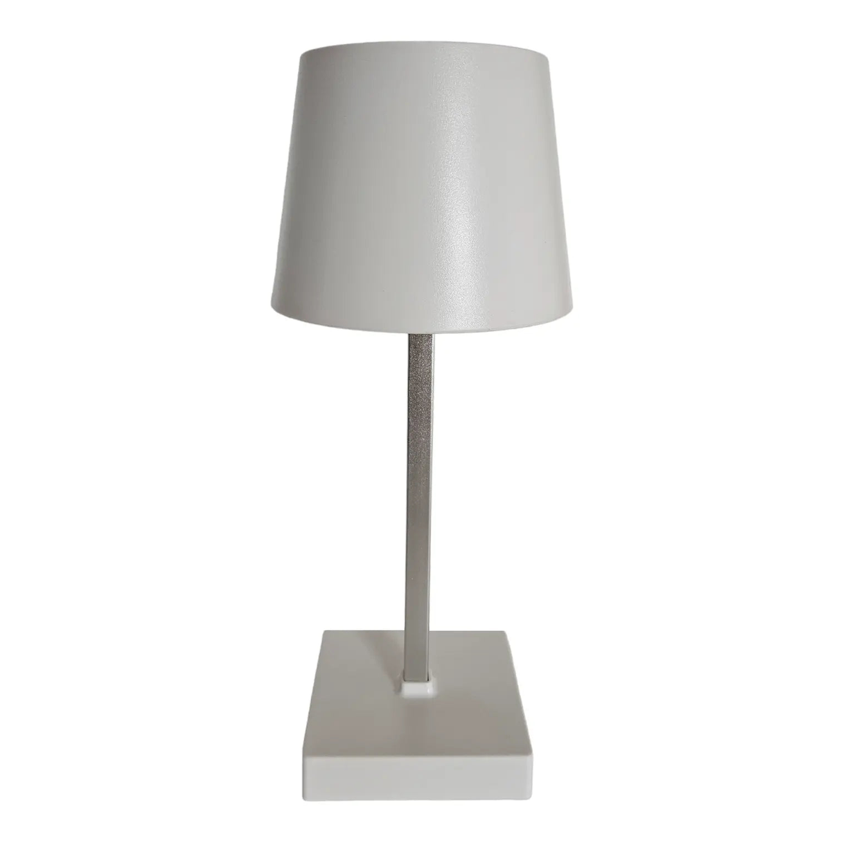 Table lamp touch dimmable LED lamp light white silver wireless height 26 cm