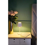 Table lamp touch dimmable LED lamp light white silver wireless height 26 cm