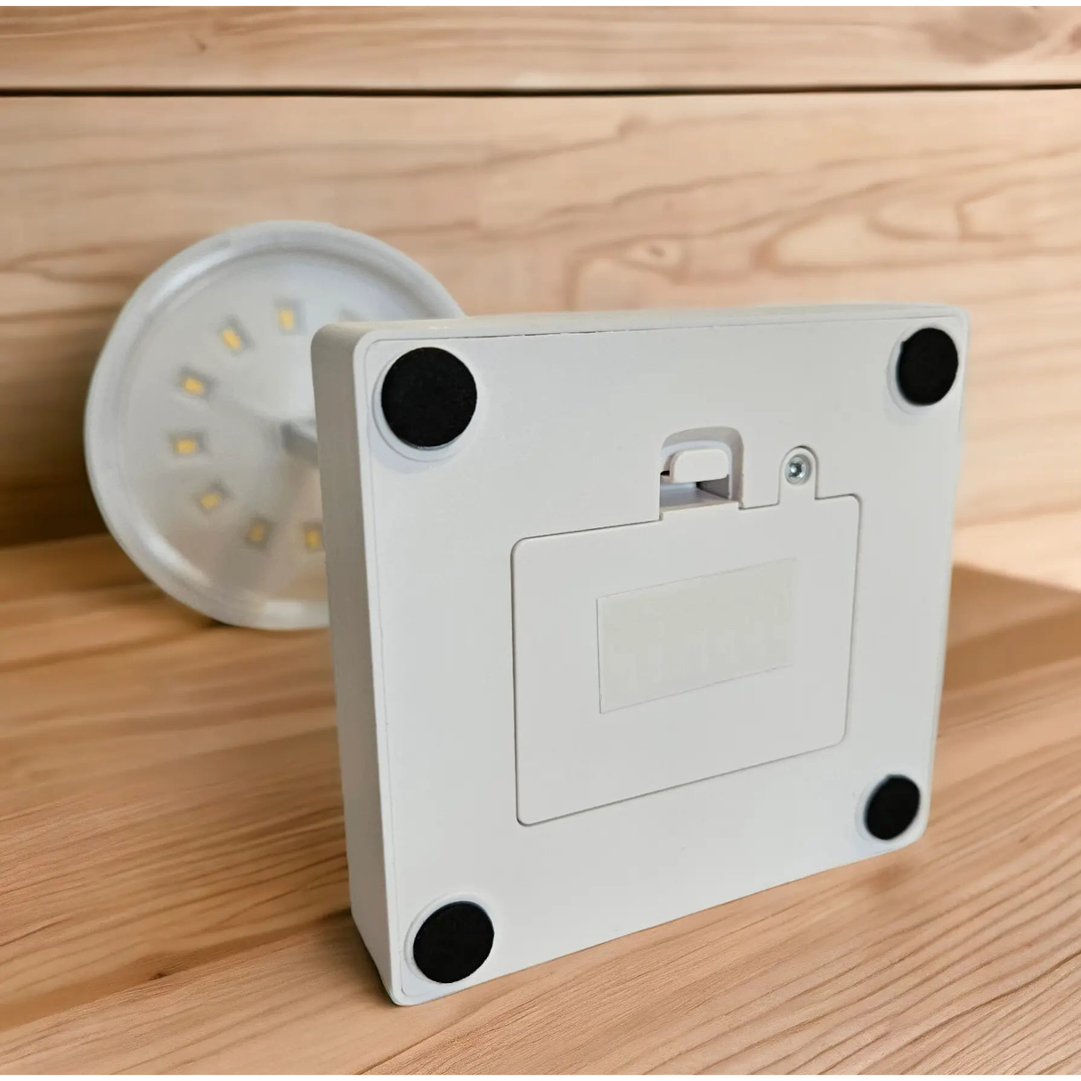Table lamp touch dimmable LED lamp light white silver wireless height 26 cm