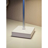 Table lamp touch dimmable LED lamp light white silver wireless height 26 cm