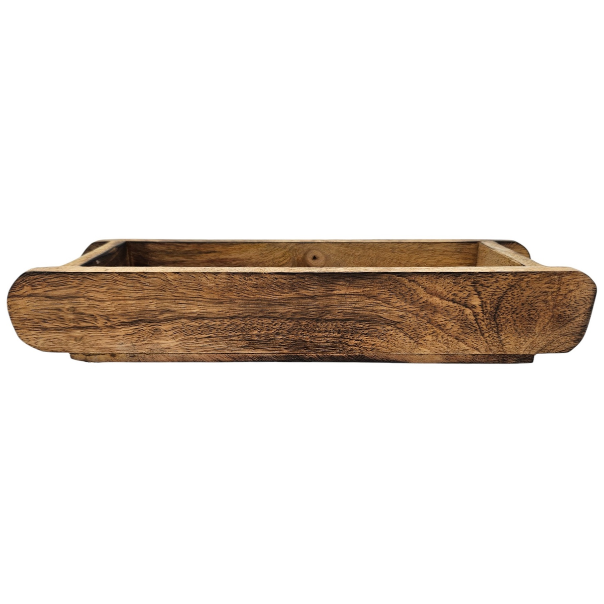 Holzkiste Ziegelform Mangoholz Ziegelsteinform Kiste Landhaus Holz Kasten klein 30x9 cm