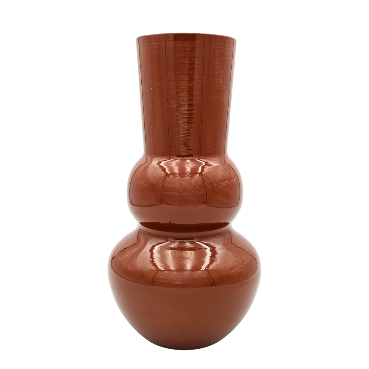 Vase Blumenvase XXL Dekovase Metallvase Beige Braun 38x25 Retro Blumengefäß