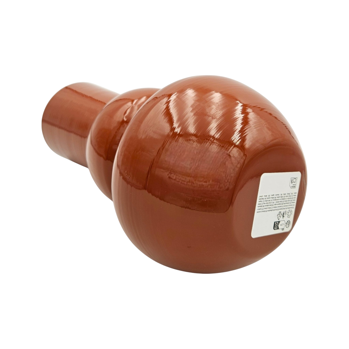 Vase Blumenvase XXL Dekovase Metallvase Beige Braun 38x25 Retro Blumengefäß