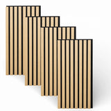 Akustikpaneel Wandpaneel Holz 60x30 4 Stück Wanddeko Wandvertäfelung Wandverkleidung