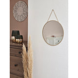 Round mirror, wall mirror, make-up mirror, round decorative mirror, metal, GOLD Ø 30 cm