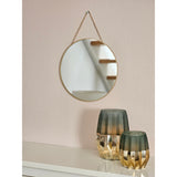 Round mirror, wall mirror, make-up mirror, round decorative mirror, metal, GOLD Ø 30 cm