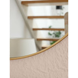 Round mirror, wall mirror, make-up mirror, round decorative mirror, metal, GOLD Ø 30 cm