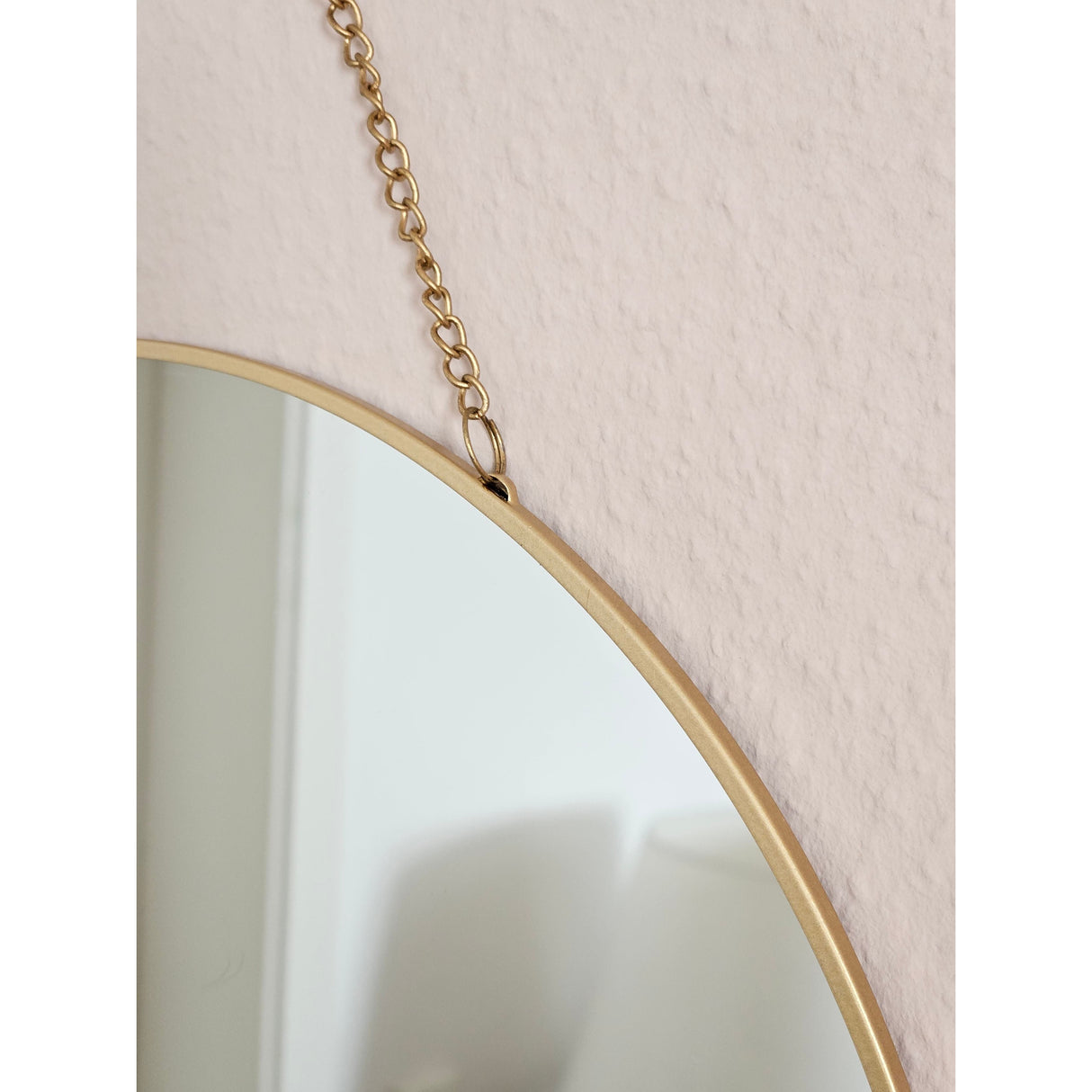 Round mirror, wall mirror, make-up mirror, round decorative mirror, metal, GOLD Ø 30 cm