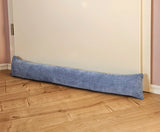 Zugluftstopper Türdichtung Türwindstopper Türen und Fenster Stoff grau creme beige 90 cm