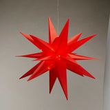 Stern Weihnachtsstern LED Ø 35 cm in&outdoor Timer rot Beleuchtung