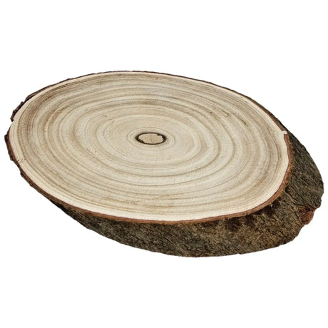 Baumscheibe Brett oval Holz Holzbrett Dekobrett Tablett Holzscheibe Ø 20 - 23 cm - Baumscheibe