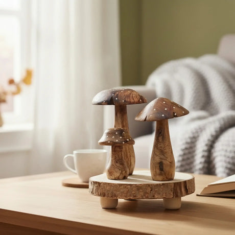 Baumscheibe rund Dekoscheibe Basteln Dekoteller auf Füßen Holzscheibe mit Rinde 17-22 cm - Baumscheibe