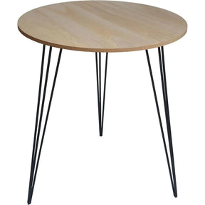 Beistelltisch Couchtisch rund Holz Metall Tisch Nachttisch Holztisch Ø 40 cm - Beistelltisch