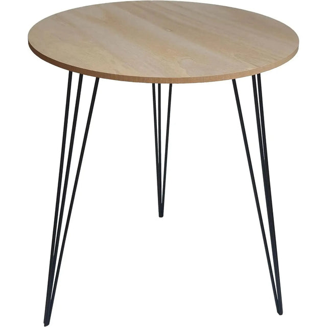 Beistelltisch Couchtisch rund Holz Metall Tisch Nachttisch Holztisch Ø 40 cm - Beistelltisch