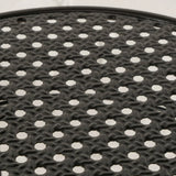 Beistelltisch MANHATTEN Metalltisch Tisch rund 50-70 cm Höhe Schwarz - Beistelltisch
