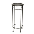Beistelltisch MANHATTEN Metalltisch Tisch rund 50-70 cm Höhe Schwarz - Klein 50x22 cm - Beistelltisch