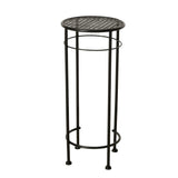 Beistelltisch MANHATTEN Metalltisch Tisch rund 50-70 cm Höhe Schwarz - Klein 50x22 cm - Beistelltisch
