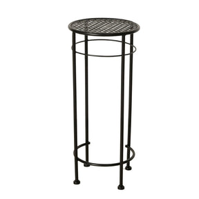 Beistelltisch MANHATTEN Metalltisch Tisch rund 50-70 cm Höhe Schwarz - Klein 50x22 cm - Beistelltisch