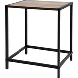 Beistelltisch Metall Holz Couchtisch Kaffeetisch Tisch Nachttisch schwarz Indoor - Beistelltisch