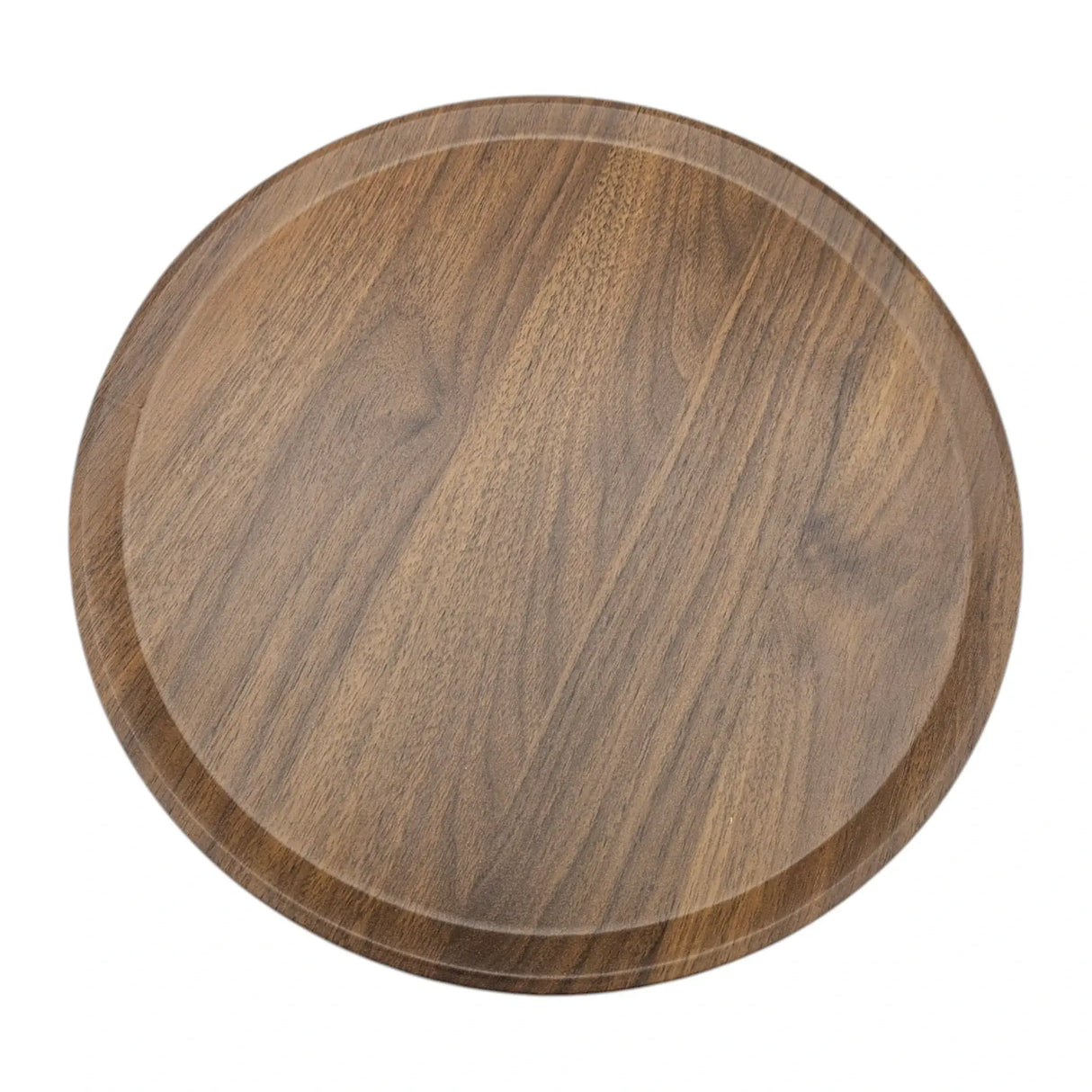 Beistelltisch warmes grau Nussbaum Rund Couchtisch 37x40 cm Metall Holz - Beistelltisch