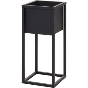 Blumentopf mit Gestell Metall schwarz Pflanzgestell Pflanztopf H 50 cm - Blumentopf mit Gestell
