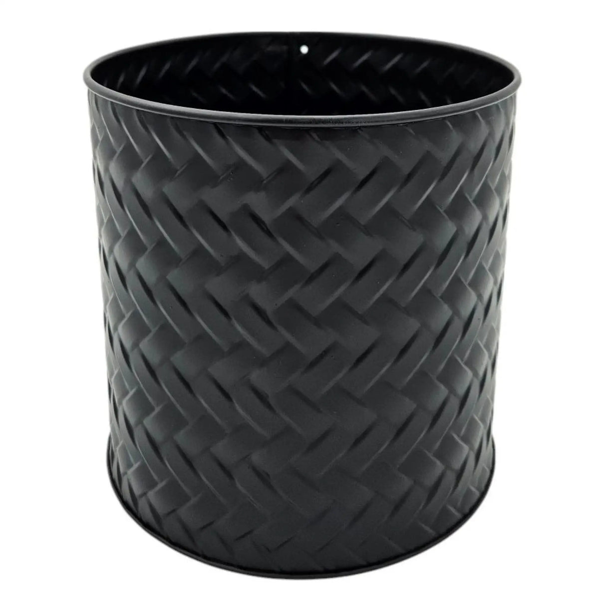 Blumentopf Übertopf Pflanzenkübel Topf Kübel 3er Set schwarz rund Metall Matt - Blumentopfset