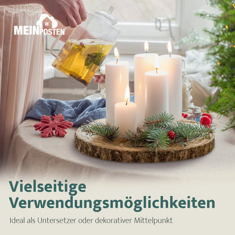 Dekobrett Baumscheibe Holz Holzbrett Brett Tablett Tischdeko Holzscheibe 38-44 - Baumscheibe