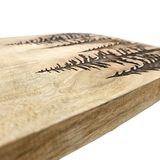Dekobrett Mangoholz Serviertablett Tablett Wald Baum Kerzentablett 38x21 cm Mangotablett - Dekotablett