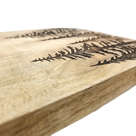 Dekobrett Mangoholz Serviertablett Tablett Wald Baum Kerzentablett 38x21 cm Mangotablett - Dekotablett