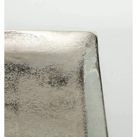 Dekoschale Dekoteller Metall Kerzentablett 25x25 cm Tablett Silber Quadratisch - Dekoteller