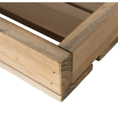 Dekotablett Serviertablett Holztablett braun 30 cm cm Holz Metallgriff dekorativ 2er Set - Dekotablett