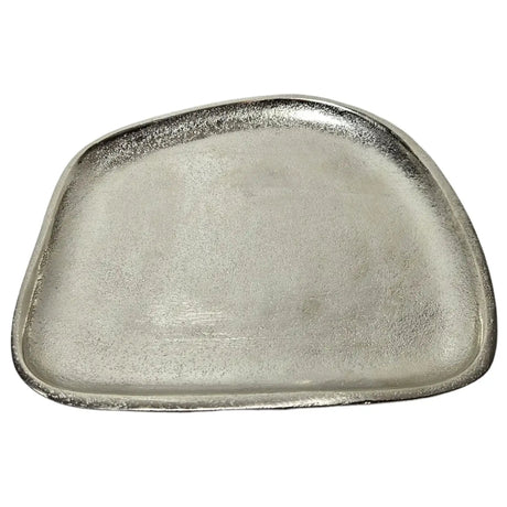 Dekoteller Metall silber Dekoschale Metallteller Deko Schale Teller 20 x 18 cm - Dekoschale