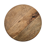 Dekoteller rund auf Füßen Kerzentablett Mangoholz 29 cm Holztablett Blumenhocker Dekorativ - Dekoteller