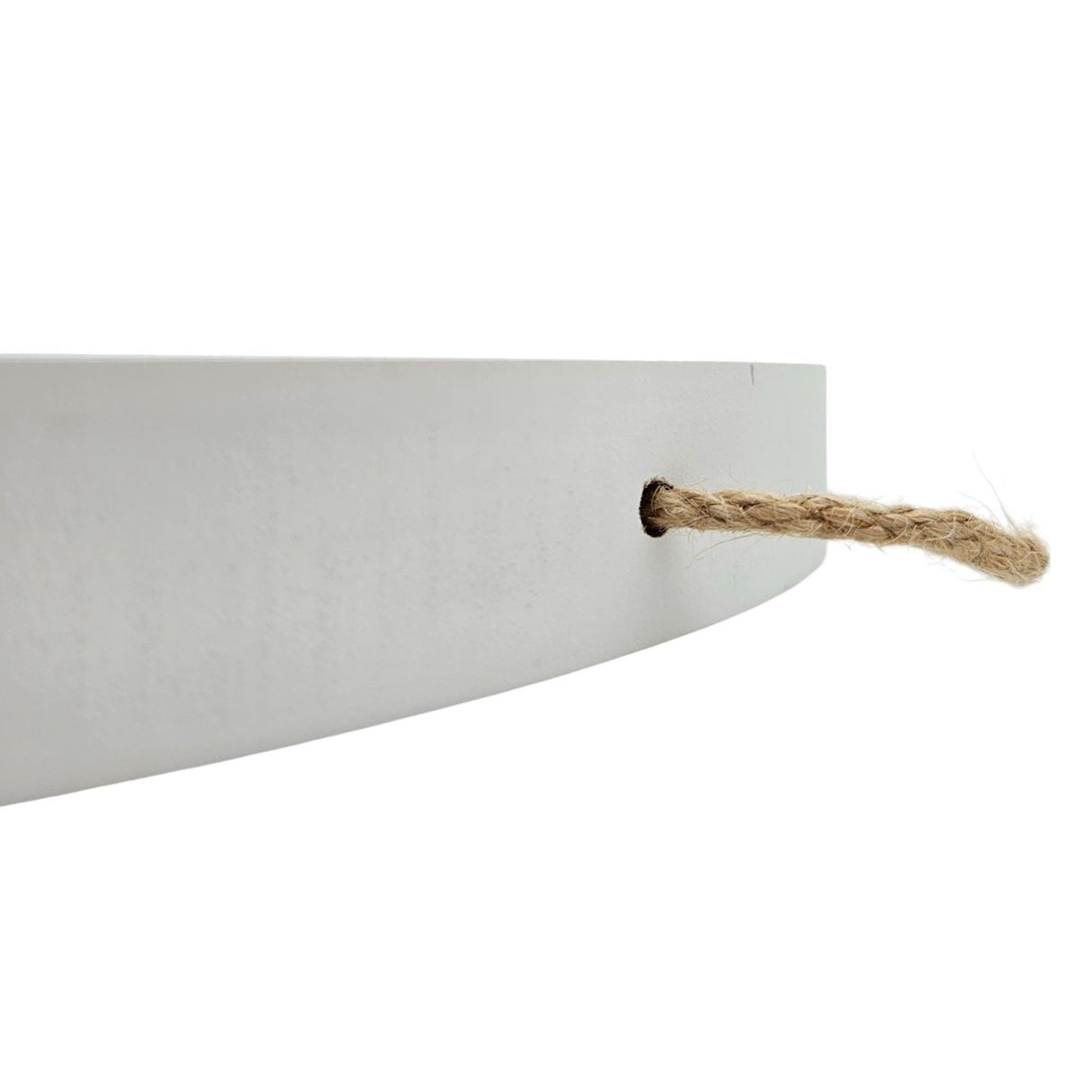 Tablett Boot Schale Set Wanddeko Maritim Kerzenteller Weiß Holz Hängend Kordeln