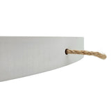 Tablett Boot Schale Set Wanddeko Maritim Kerzenteller Weiß Holz Hängend Kordeln