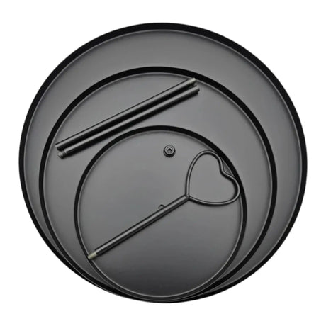 Etagere Paris schwarz 48x30 rund Metall 3 Schichten 3-Stöckig Vintage Muffin Herz - Etagere