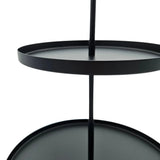 Etagere Paris schwarz 48x30 rund Metall 3 Schichten 3-Stöckig Vintage Muffin Herz - Etagere