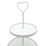 Etagere Paris weiß 48x30 rund Metall 3 Schichten 3-Stöckig Vintage Muffin Herz - Etagere