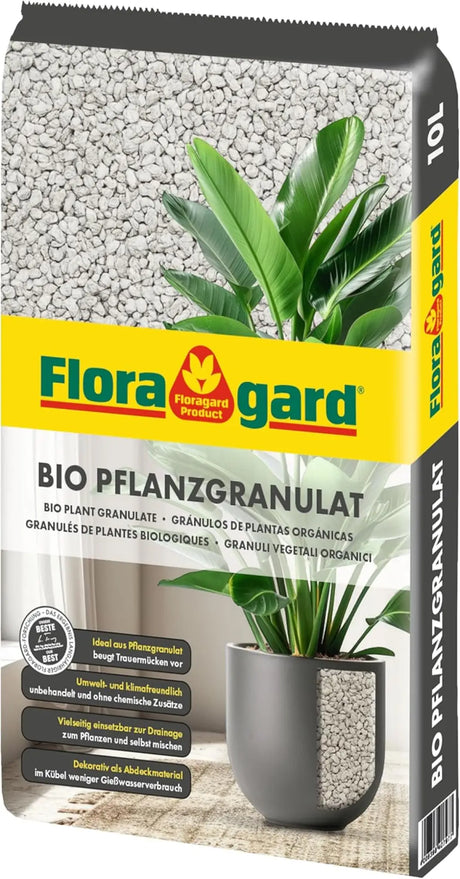 Floragard Bio Pflanzgranulat Mineralisches Bims 8-16 mm Drainage für Pflanzen 10L