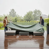 Gewebeplane Abdeckplane grün 3x4 m 120 g UV Beständig Wasserdicht Ösen verstärkter Rand - Abdeckplane