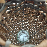 GILDE XXL Laterne 58x28 Geflecht Laterne in Rattan Optik aus Kunststoff Großes Windlicht - Laterne Windlicht